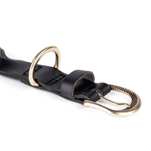 My Family Ascot Black Leather Collar