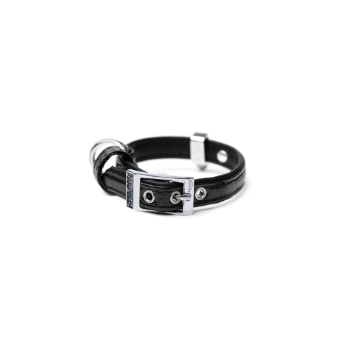 My Family Saint Tropez Black Leather Collar