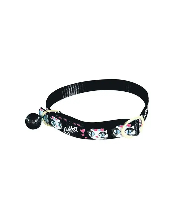 Zolux Nylon Collar Ladycat 30cm for Cats - Black