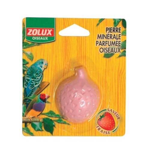 Zolux mineral-rich bird stone with a strawberry flavor