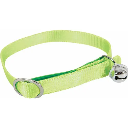 Zolux Nylon Cat Collar with Bell - Green
