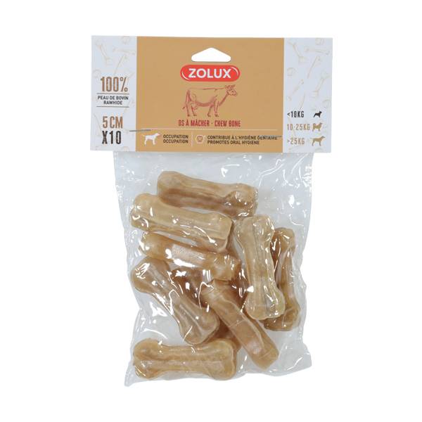 Zolux Compressed Chew Bone Treats for Small Breed Dogs, 5 Pieces