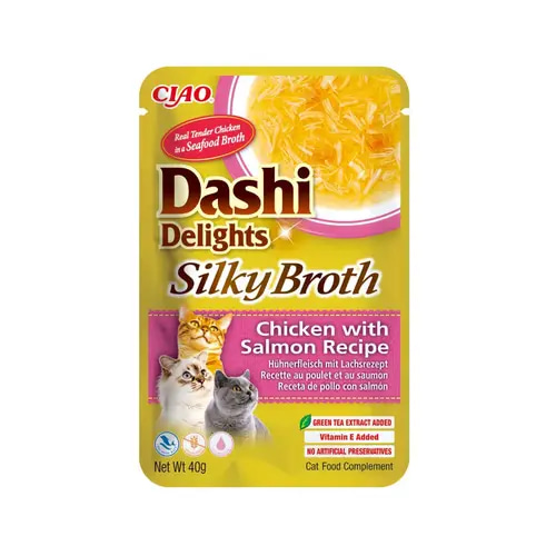 INABA Dashi Delight Silky Broth Chicken with Salmon 40g
