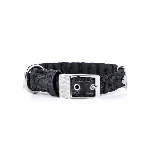 Milanese collar in black for dogs - large