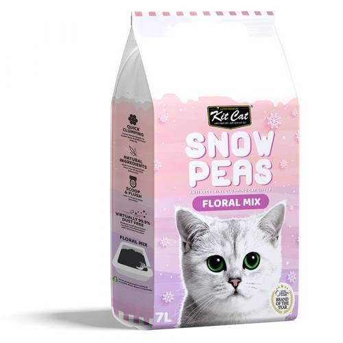 Kit Cat Snow Peas Cat Litter Floral Mix 7L