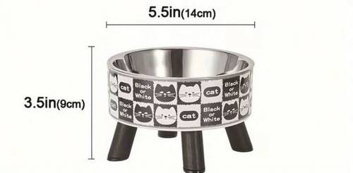 Stainless steel cat food bowl