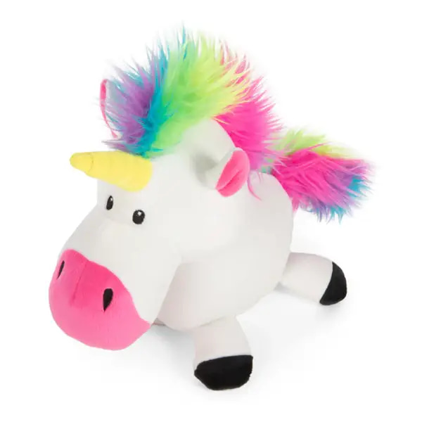 Goo Doc Unicorn Dog Toy with Sound, Plush, Large, White
