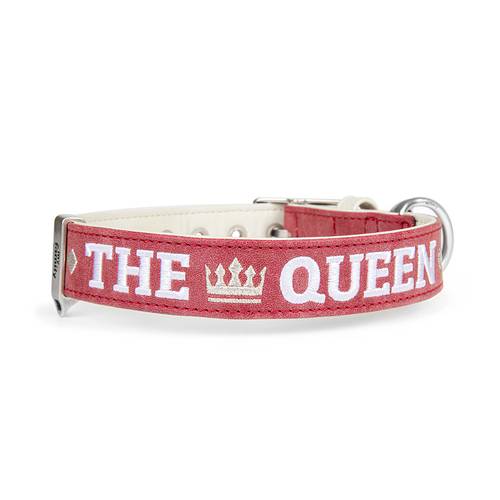 My Family Royal Leather Collar Cream/Red
