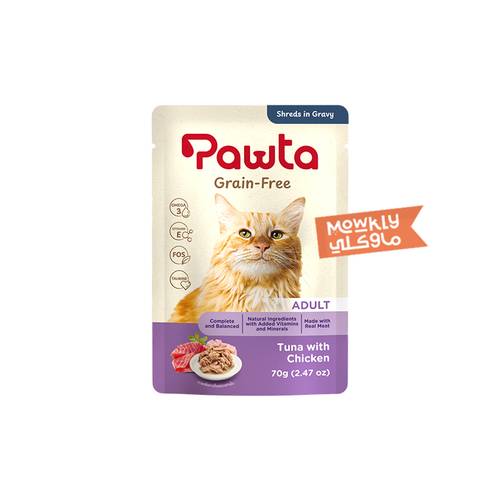 Pawta pouches Tuna with chicken in gravy for adult Cat 70g