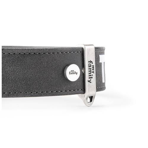 My Family Royal Leather Collar Gray