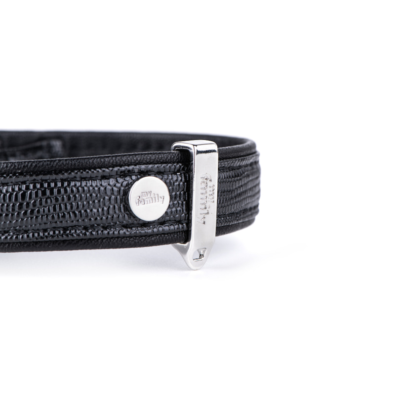 My Family Saint Tropez Black Leather Collar
