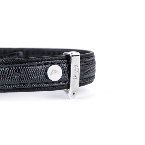 My Family Saint Tropez Black Leather Collar