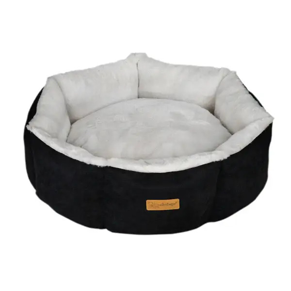 Villain Go Cupcake Round Bed for Cats and Dogs, Black