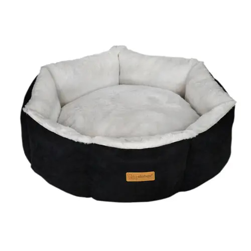 Villain Go Cupcake Round Bed for Cats and Dogs, Black