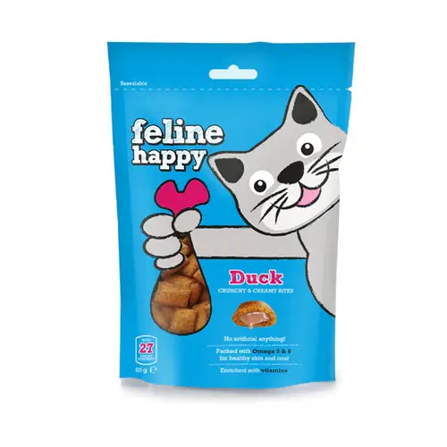 M&C Creamy Crunchy Cat Treats, Duck Flavor, 60g