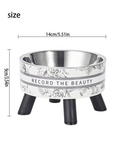 Stainless steel cat food bowl