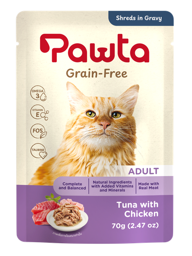 Pawta pouches Tuna with chicken in gravy for adult Cat 70g