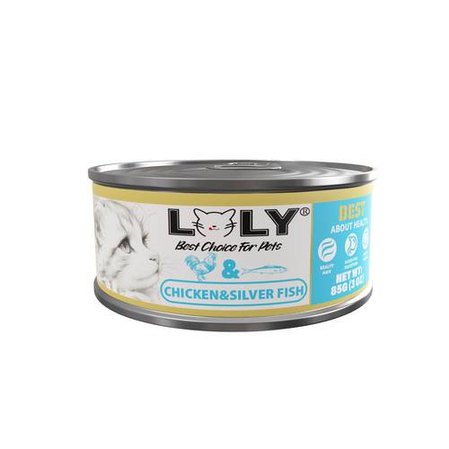 Chicken with Silverfish Wet Cat Food 85g - Lolly Cat