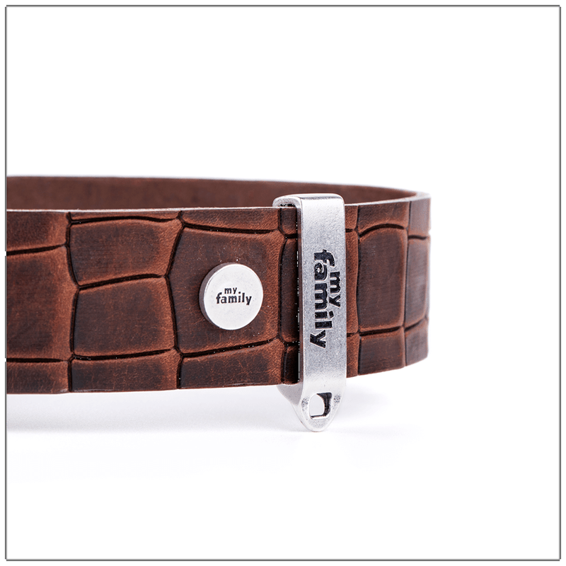 My Family Tucson Brown Leather Collar 64x4 cm