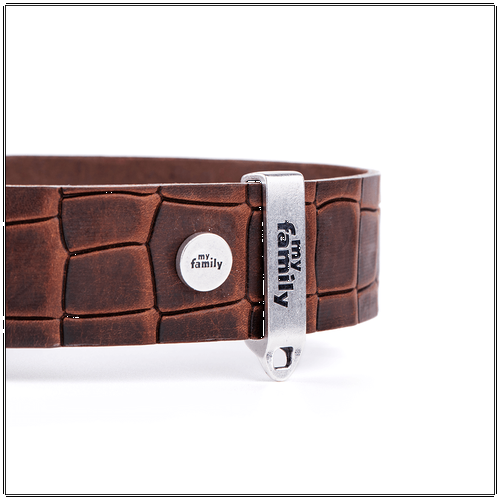 My Family Tucson Brown Leather Collar 64x4 cm