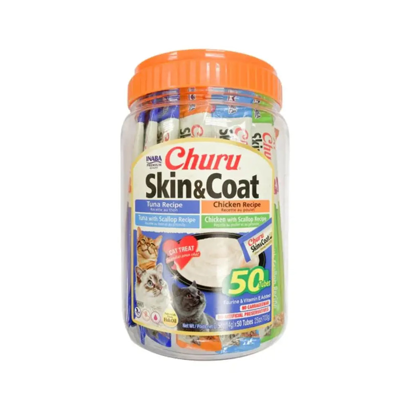 Churu Cat Treats Skin & Fur Care Assortment 50 x 14g