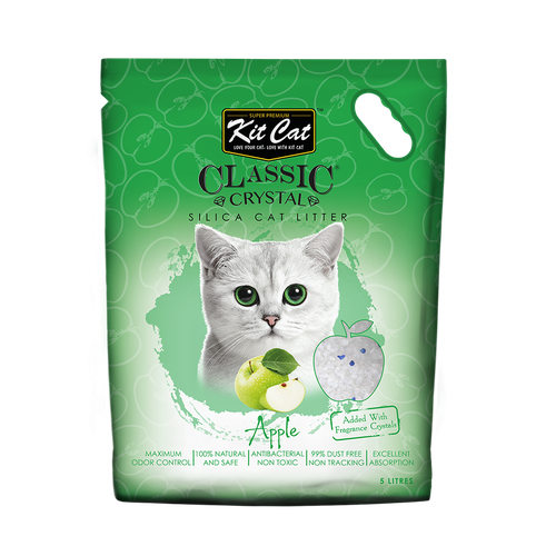 Kit Cat Classic Crystal Silica Litter Apple 5L