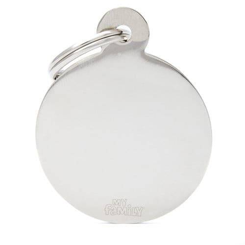 Chrome circular pendant