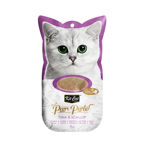 Kit Cat Purr Puree Tuna & Scallop 15gx4 Sachets