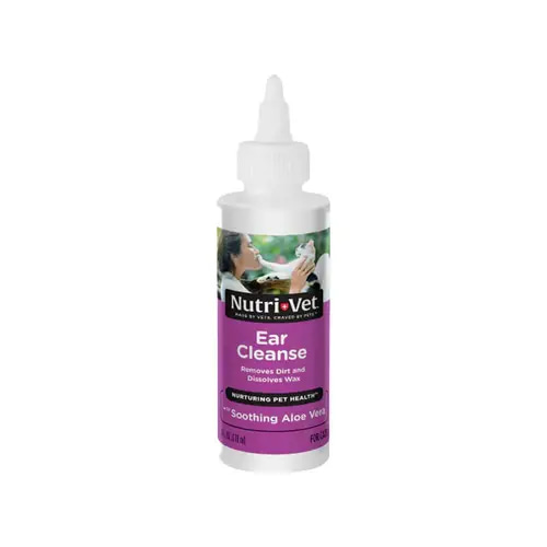 Nutri-Vet Ear Cleaning Drops for Cats, 118 ml