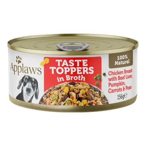 Chicken with beef liver and vegetables wet dog food (156g) - Applaws