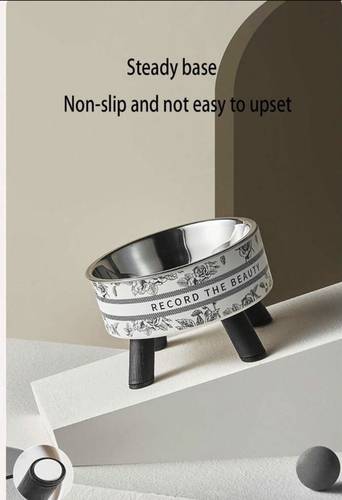 Stainless steel cat food bowl