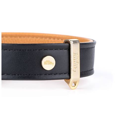 My Family Heritage Black Leather Collar