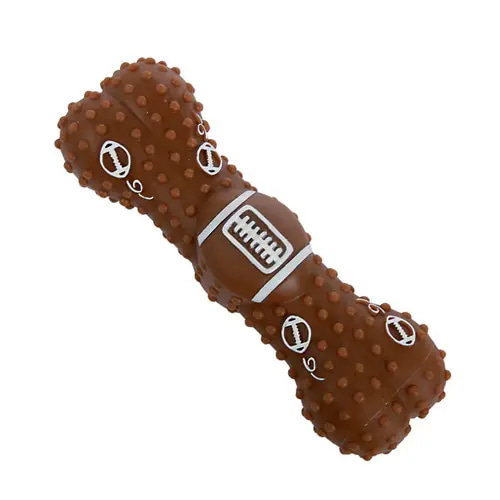 زولكس مطاط 15 سم لعبة كرة قدم أمريكية على شكل عظم للكلاب