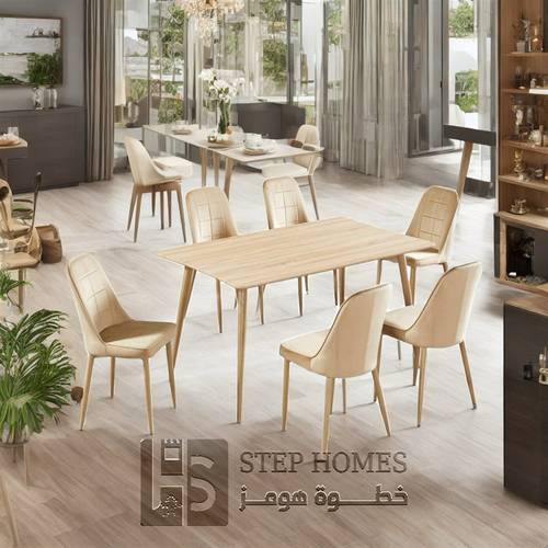 طاولة طعام خشب 6 كراسي 150*90
