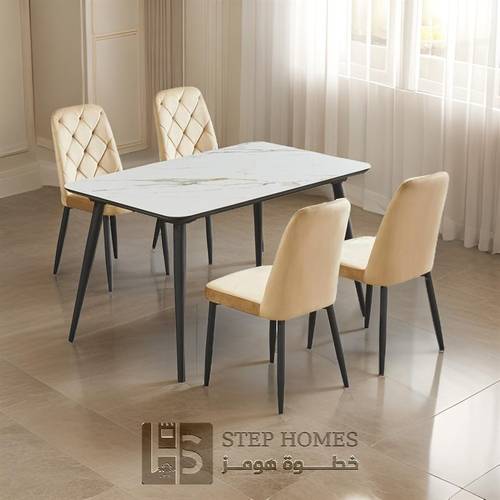 طاولة طعام سيراميك 4 كراسي 80*130
