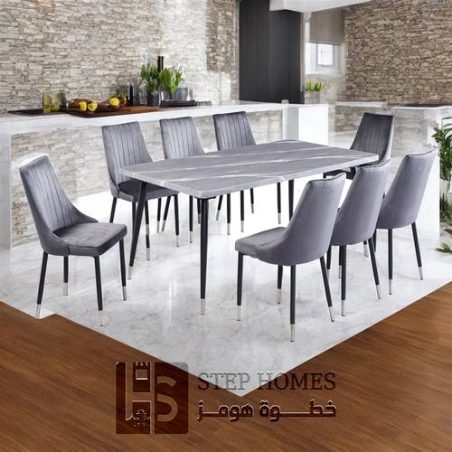 طاولة طعام رخام 8 كراسي 100 * 180