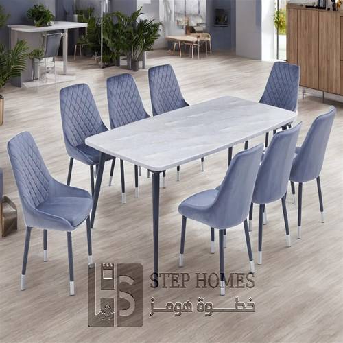 طاولات طعام رخام 8 كراسي 100 * 200