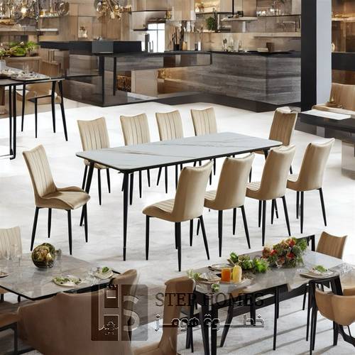 طاولة طعام سيراميك 10 كراسي 230*100