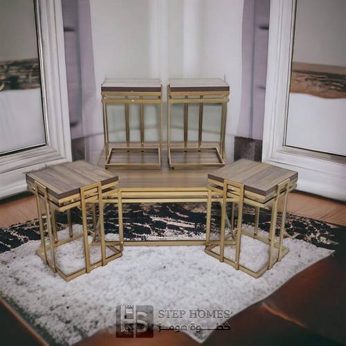 طقم طاولات شاي 5 قطع 