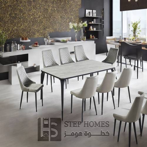 طاولة طعام بديل رخام 8 كراسي 100 * 180