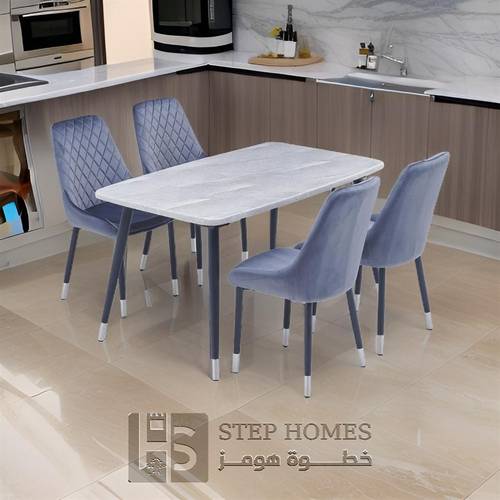 طاولة طعام رخام 4 كراسي 80 * 140