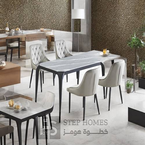 طاولة طعام رخام 4 كراسي 80 * 130