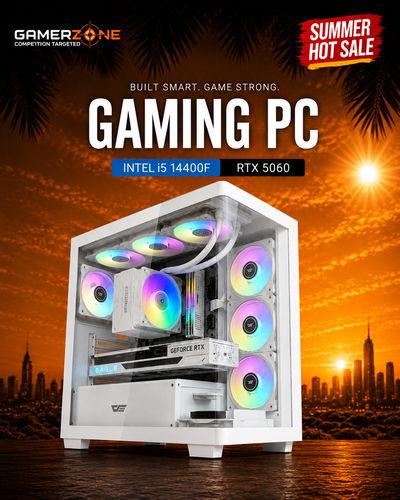 بي سي قيمنق – Intel Core i5-14400F | RTX 5060 إصدار أبيض
