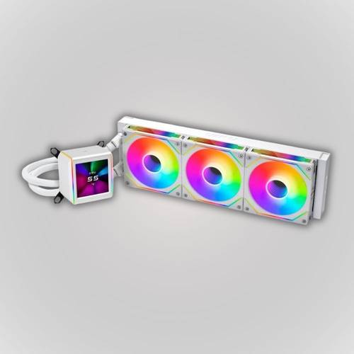 مبرد مائي LIAN LI GA II LCD SL-INF 360MM – أبيض