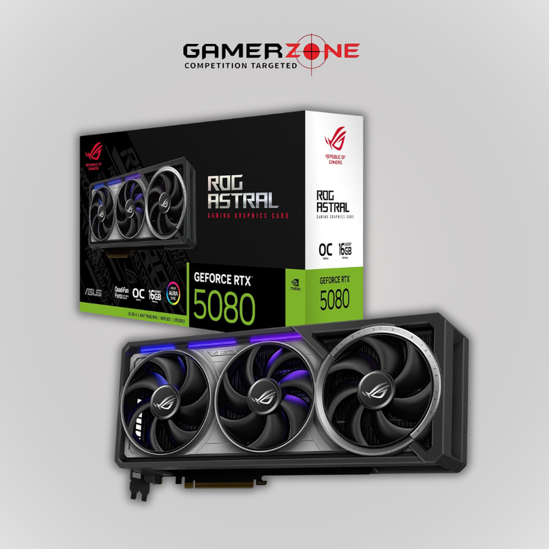 ASUS ROG Astral GeForce RTX 5080 OC Edition 16GB GDDR7 Graphics Card – PCIe 5.0 Ultra Gaming GPU
