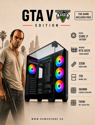 Intel i7 14700F & RTX 5070 High-Performance Build KSA -GTA V Gaming PC | 