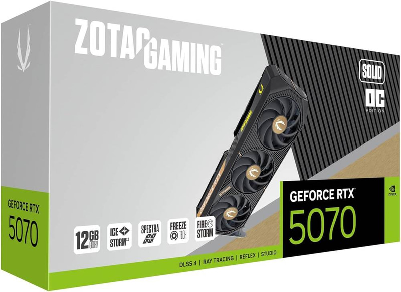 ZOTAC RTX 5070 SOLID OC GDDR7 12 GB GRAPHICS CARD