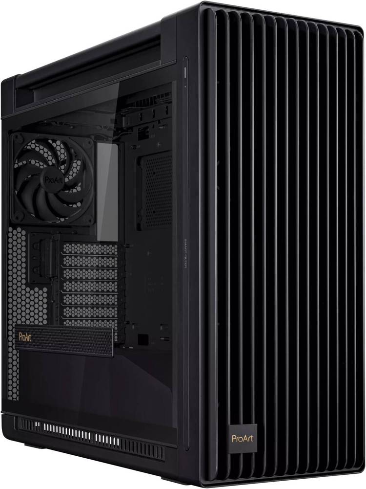 ASUS ProArt PA602 E-ATX Creator & Workstation Case – High Airflow, 420mm Radiator Support, Black