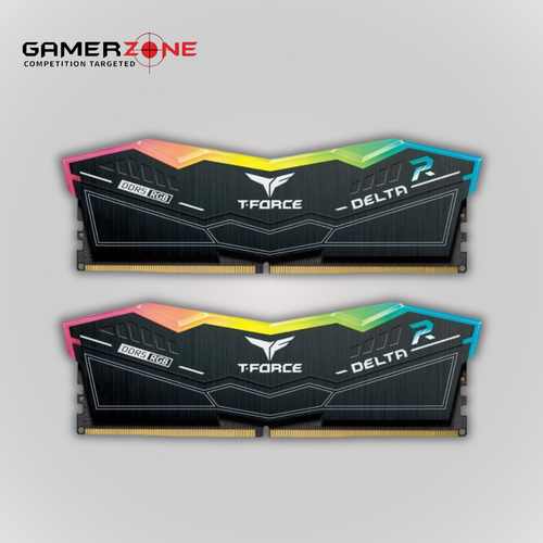 رام T-FORCE DELTA RGB DDR5 سعة 32 جيجابايت (2×16) بسرعة 6000 ميجاهرتز – أسود