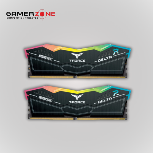 رام T-FORCE DELTA RGB DDR5 أسود سعة 32 جيجابايت (2×16) بسرعة 5200 ميجاهرتز CL40
